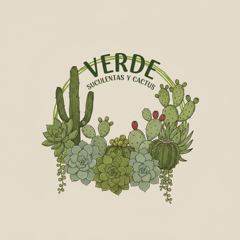 verde suculentas y cactus logo